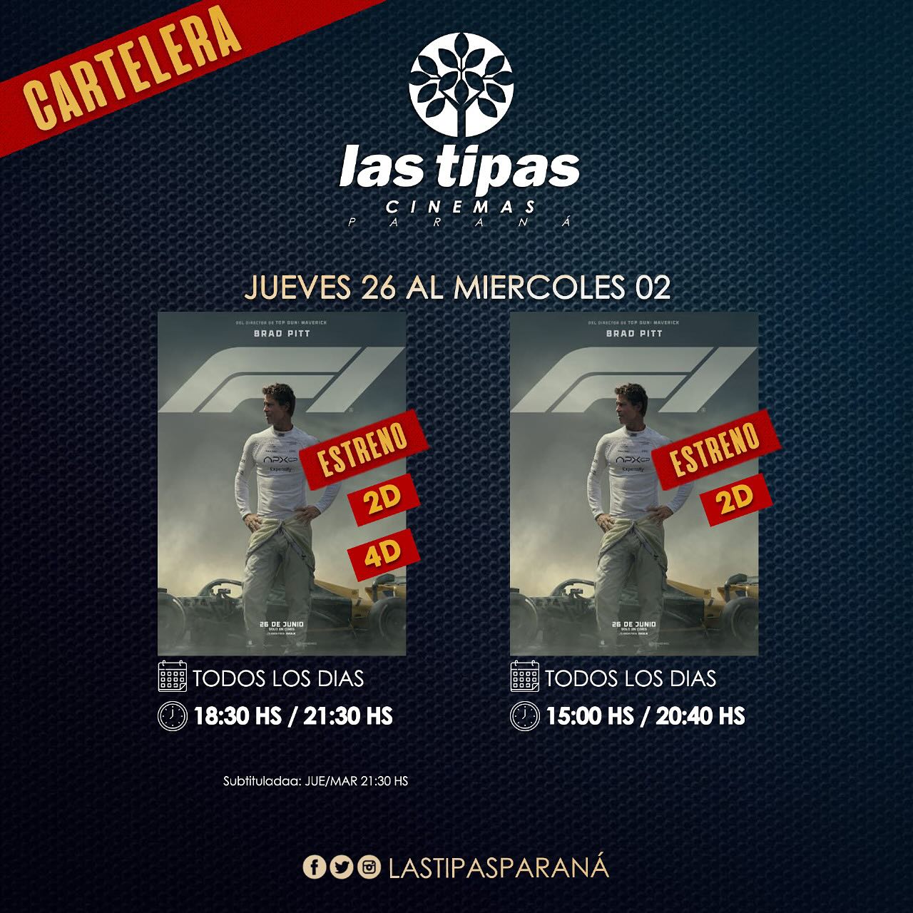 Cartelera Las Tipas Cinema
