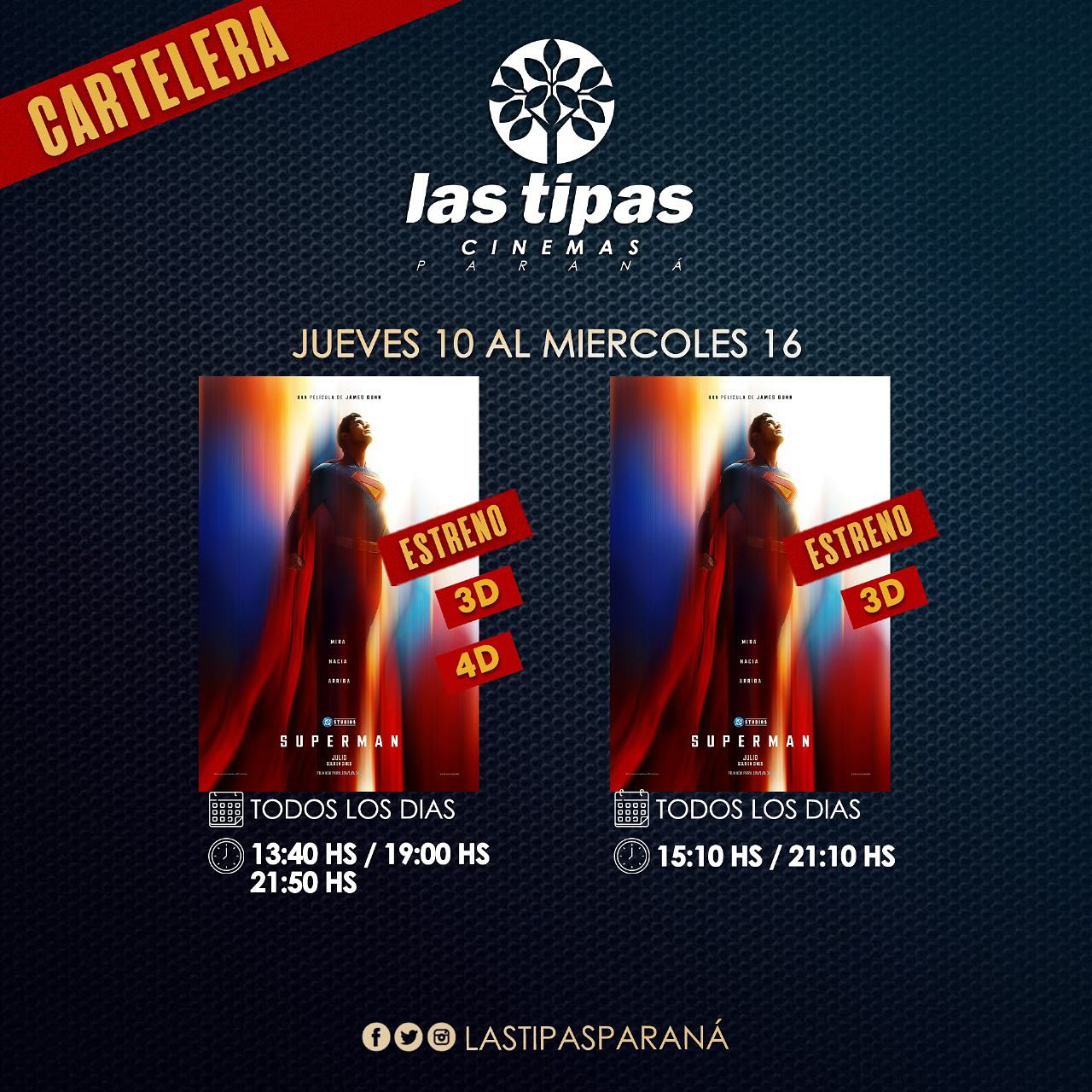 Cartelera Las Tipas Cinema